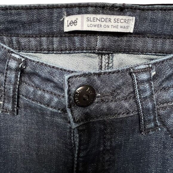 LEE Bootcut Blue Jeans Women's Size 8 Inseam 30" Slender Secret Low-Rise Stretch - Picture 4 of 12